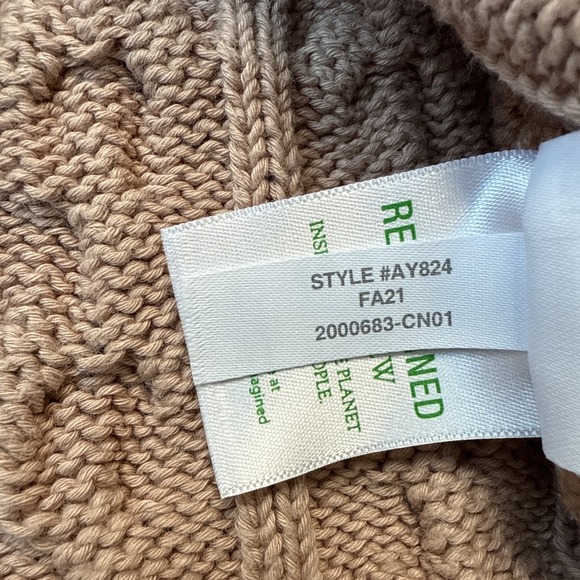 JCrew Sweater‎ Womens Medium Blush Cable Knit Crewneck Textured Cotton Pullover - Picture 10 of 12